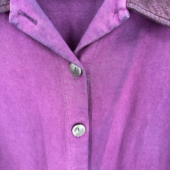 Vintage Mishi Womens Purple Pigment Dyed Button-Up Cardigan With Pockets Size M - Picture 3 of 7
